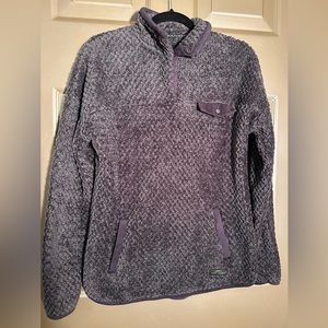 Simply Southern Women’s Quilted Fleece Pullover Dark Gray Sz M